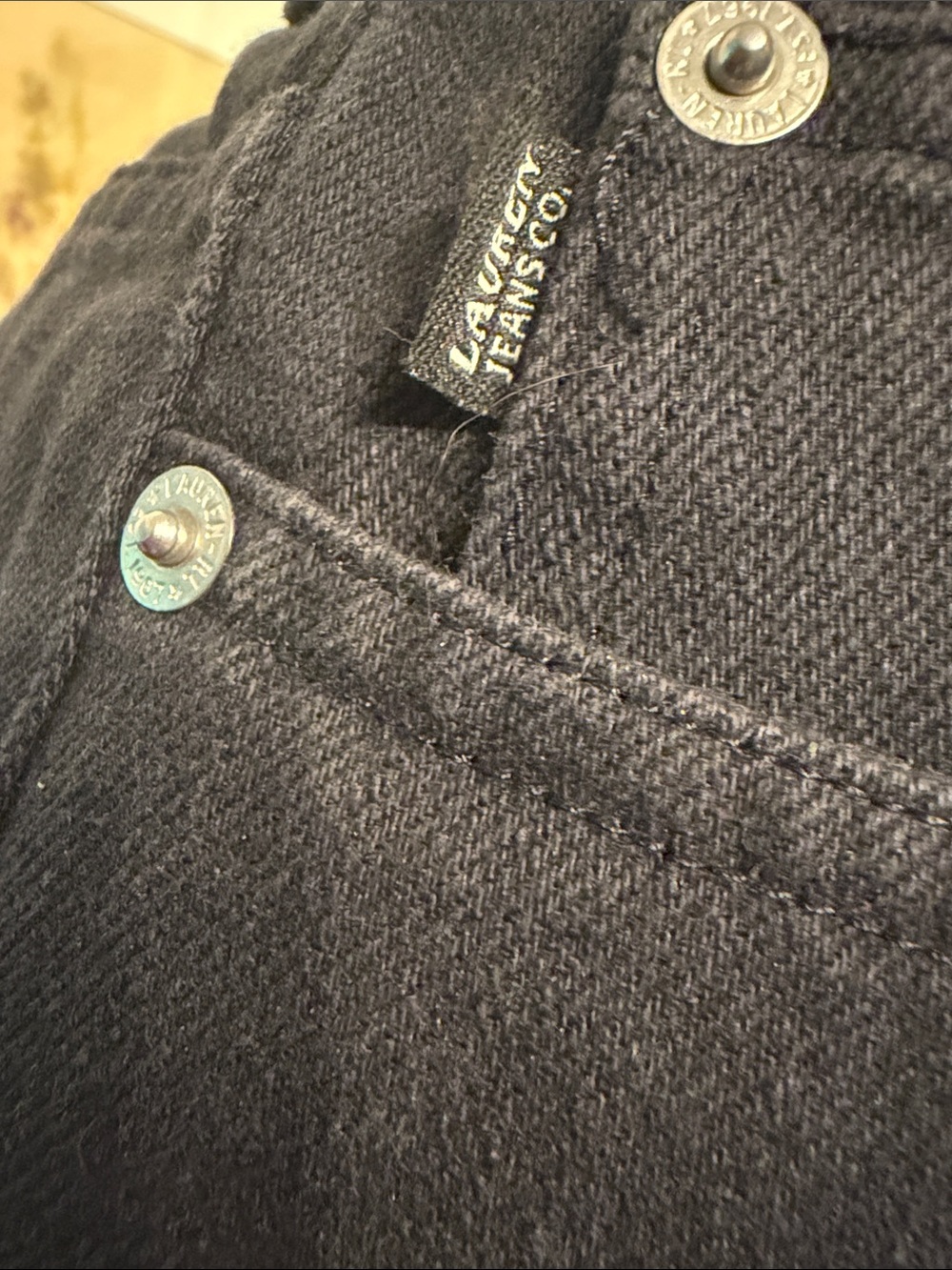 Lauren Jeans Co. Ralph Lauren Black Straight-Leg Jeans Size 10 View 6